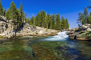 Sierra Prints: Cascade on the Tuolumne River, Tuolumne Meadows, Yosemite National Park, California, USA