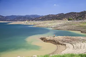 Aqueduct Prints: Castaic Lake, a terminus of the West Branch California Aqueduct is at 55% of capacity
