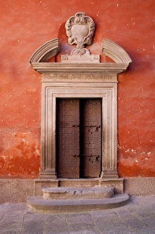 Castelnuovo di Garfagnana, Tuscany, Italy - An ornate, old world doorway