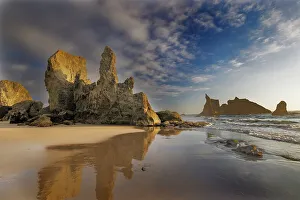 Castle on Bandon Beach at Bandon, Oregon, USA