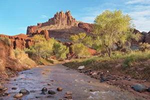 Winding Road Prints: The Castle and Fremont River, Capitol Reef National Park, Utah