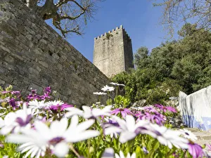 Middle Age Prints: The castle. Historic medieval old town of Obidos, a tourist attraction north of Lisbon