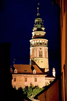 Images Dated 8th May 2004: castle by night, Czech Republic, Ceske Krumlov, World Heritage Site