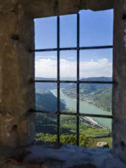 Austria Collection: The castle ruin Aggstein high above the Danube in the Wachau. The Wachau is a famous vineyard