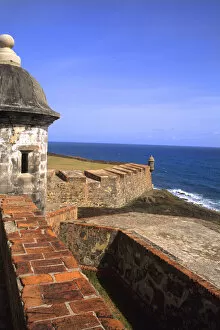 Castle of San Cristobal and historical fort in Old San Juan Puerto Rico USA