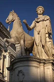 Italy Collection: Castor Statue Dioscuri Defenders of the Republic Capitoline Hill Rome Italy Resubmit--In