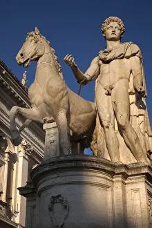 Roman Prints: Castor Statue Dioscuri Defenders of the Republic Capitoline Hill Rome Italy Resubmit--In