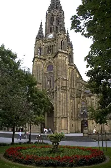 Liberian Peninsula Prints: Cathedral of The Good Shepherd in the city of Donostia-San Sebastian