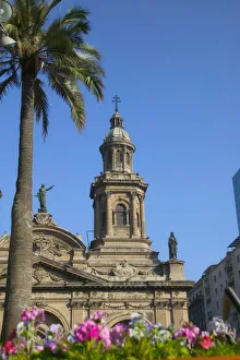 Santiago Prints: Cathedral Metropolitana at Plaza de Armas, Santiago, Chile