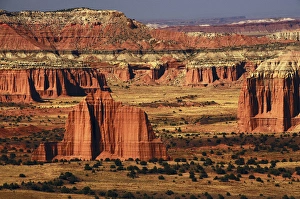 Monolith Prints: Cathedral Valley; Upper Cathedral Valley Viewpoint; Capitol Reef National Park; Utah; USA