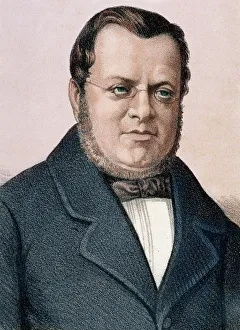 Beard Prints: Cavour, Camillo Benso, Count of (Turin, 1810-1861) Italian statesman