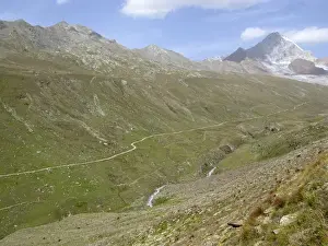 Dirt Road Prints: Cedec vally leads to Pizzini hut (2706 m) in the upper Sondrio province