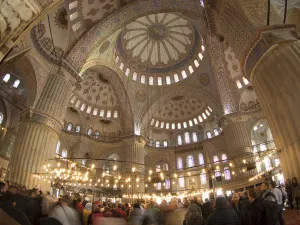 Istanbul Prints: Ceiling of Sultan Ahmed Mosque in Istanbul, Turkey