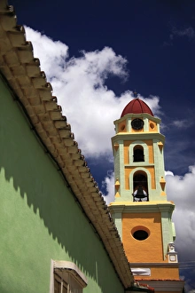 Images Dated 17th April 2014: Central America, Cuba, Trinidad. Iglesia y Convento de San Francisco Belltower