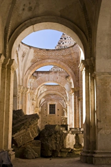 Images Dated 29th January 2008: Central America, Guatemala, Antigua. The Ruins of the Cathedral de Antigua
