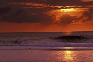 Images Dated 31st August 2003: Central America, Panama Bocas del Toro Islands Sunrise beach landscape
