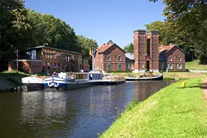 Belgian Prints: The Central Canal at La Louviere in the province of Hainaut in southwestern Belgium