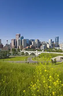 Images Dated 3rd July 2008: Centre St Bridge and Downtown Calgary, Alberta, Canada