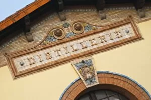 Ceramic sign saying Distillerie at the old distillery. Town of Limoux. Limoux. Languedoc