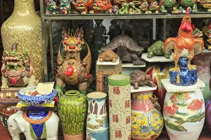 Guangzhou Prints: ceramics at storefront near Nanfeng Kiln-oldest kiln in China, Foshan, near Guangzhou