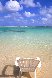 Images Dated 15th April 2005: Chairs on beautiful beach in Cozumel Mexico
