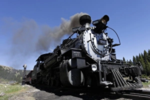 Narrow Gauge Prints: Chama, New Mexico, United States. Cumbres and Toltec antique narrow gauge steam train