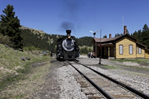 Images Dated 28th January 2011: Chama, New Mexico, United States. Cumbres and Toltec antique narrow gauge steam train