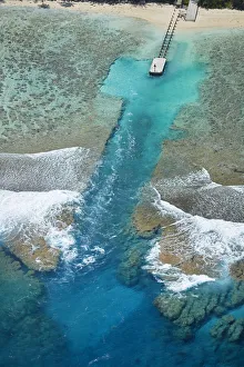 Channel in the reef, Akaoa Tapere, Rarotonga, Cook Islands, South Pacific Channel in the reef, Akaoa Tapere, Rarotonga, Cook Islands, South Pacific