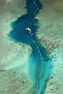 Turquoise Prints: Channel in the reef, Avaavaroa Tapere, by Turoa Beach, Rarotonga, Cook Islands
