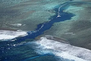 Oceania Prints: Channel in the reef, Avaavaroa Tapere, by Turoa Beach, Rarotonga, Cook Islands