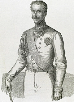 Sword Prints: Charles Albert (Turin 1798-Porto, Portugal, 1849). King of Sardinia (1831-1849)