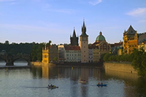 Charles Bridge Prints: Charles Bridge by Vltava River, Prague, Czech Republic