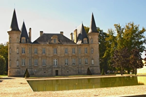 Chateau Longueville Prints: The Chateau Baron Pichon Longueville in Pauillac, Medoc, Bordeaux - Chateau Baron