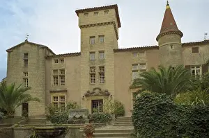 Languedoc Roussillon Prints: The chateau built in various styles, Domaine Saint Martin de la Garrigue, Montagnac