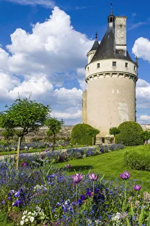 16th Century Prints: Chateau de Chenonceau, Chenonceaux, Loire Valley, France