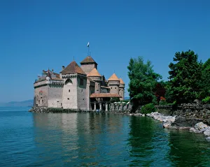 Edge Prints: Chateau Chillon, Lake Geneva, Vaud Canton, Switzerland