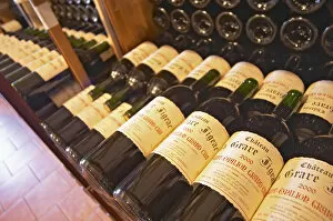 Images Dated 24th May 2007: Chateau La Grave Figeac 2000, Saint Emilion Grand Cru Classe - rows of bottles for