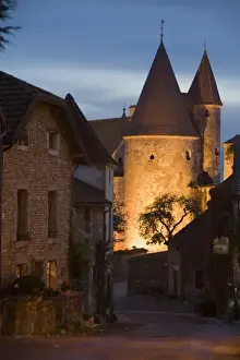 Burgundy Prints: Chateauneuf en Auxois, Cote d Or, Burgundy, France
