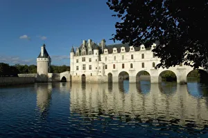 Loire Valley Prints: Chenonceau Chateau, River Cher, Loir-et-Cher, Loire Valley, France