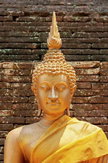 Tom Haseltine Prints: Chiang Mai, Thailand. Wat Lok Moli. Buddha statue