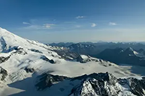 Lake Clark Prints: Chigmit Mountains and icefields rise sharply above Lake Clark National Park, Alaska