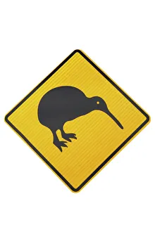 Highway Prints: Children crossing warning sign, New Zealand