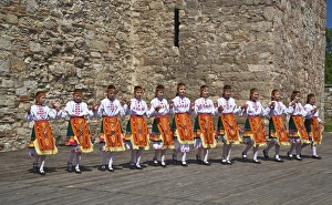 Images Dated 17th April 2007: The childrens dance group at the Baba Vida Fortress