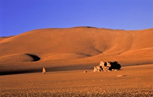 Altiplano Prints: Chile, Altiplano, Los Flamencos. LaPacana rock formation