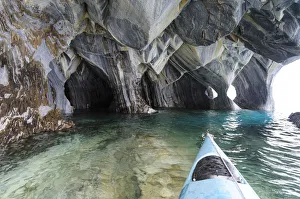 Images Dated 20th October 2010: Chile, Aysen, Puerto Rio Tranquilo, Marble Chapel Natural Sanctuary