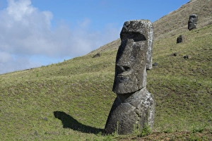 Images Dated 17th November 2014: Chile, Easter Island aka Rapa Nui. Rapa Nui National Park, historic site of Rano