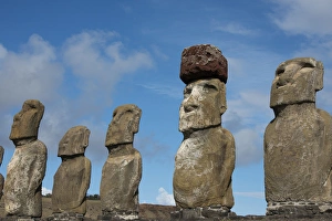 Chile, Easter Island, Hanga Nui. Rapa Nui National Park, Ahu Tongariki