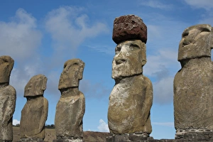 Chile, Easter Island, Hanga Nui. Rapa Nui National Park, Ahu Tongariki