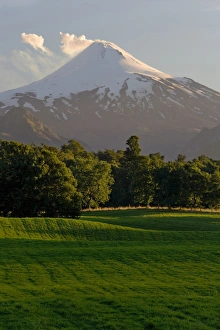 Powerful Prints: Chile. South America. Pasture in Rio Liucura valley