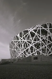 Eastern Asia Prints: China, Beijing. National Stadium, Venue for the 2008 Summer Olympics / Morning